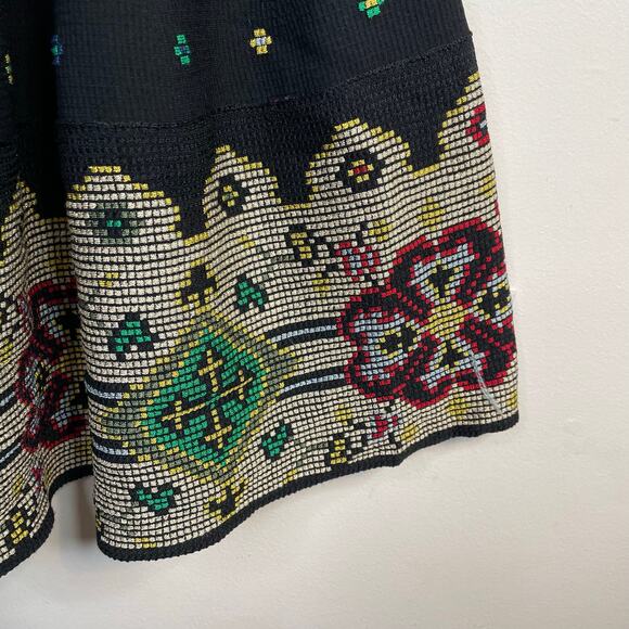 Alexander McQueen Silk Knit Intarsia Fit Flare Short Sleeve Sweater Dress S - Picture 6 of 17